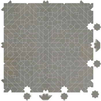Mosaic House Moroccan tile Batha 27 Dark Gray  solid zellige, mosaic, zellij, field, pattern, glaze, classic, stars, intricate 